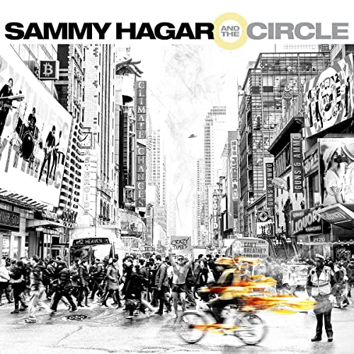 Sammy Hagar & The Circle album cover, black and white city scene.