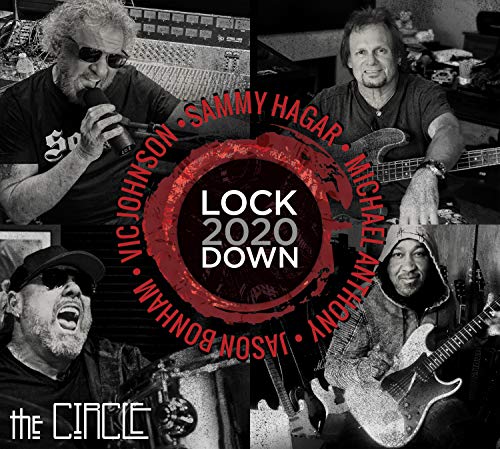 CD cover for Sammy Hagar & The Circle’s “Lockdown 2020” featuring band members.
