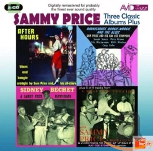 CD cover for Sammy Price’s “Three Classic Albums Plus” featuring vintage photos.