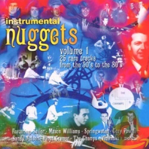 CD cover for Instrumental Nuggets featuring a collage of musicians over a blue background.