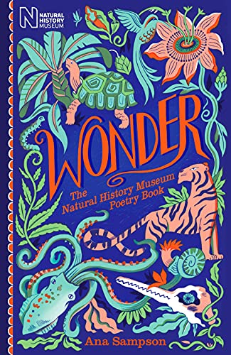 Book cover with illustrated plants, animals, and the word "WONDER".