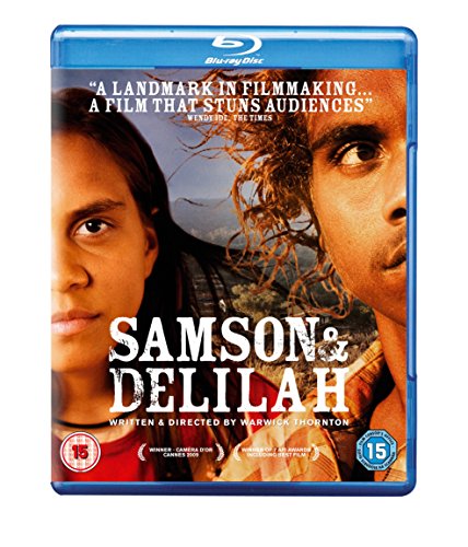 Blu-ray cover for "Samson & Delilah" featuring two Indigenous Australian faces.