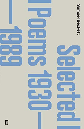 Book cover with blue text on a light gray background reading Selected Poems 1930-1989.