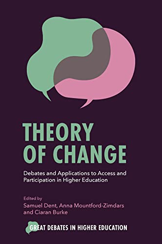 Book cover: "Theory of Change" with abstract speech bubble graphic.