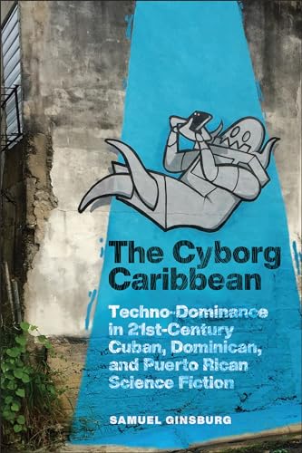 Book cover with a reclining cyborg figure and blue background.
