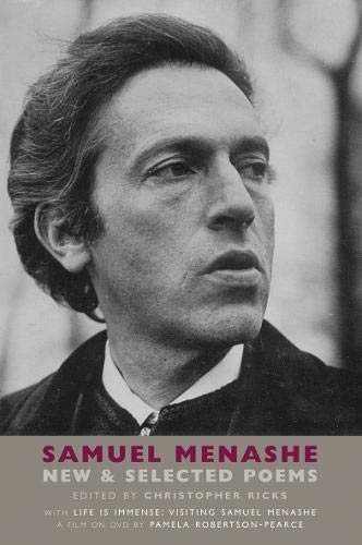 Book cover featuring a black and white portrait of Samuel Menashe.