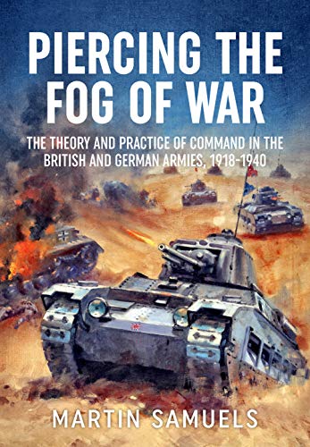 Book cover depicting tanks in battle, titled “Piercing the Fog of War.”
