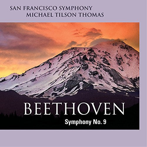 CD cover: Mountain landscape with “Beethoven Symphony No. 9” text.