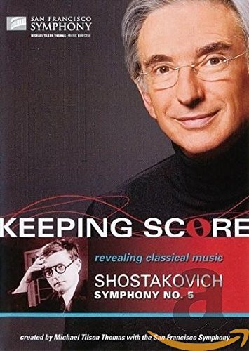 DVD cover featuring a man and the title "Keeping Score: Shostakovich Symphony No. 5".