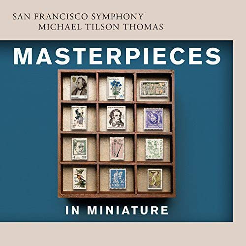 CD cover featuring a miniature cabinet filled with postage stamps.