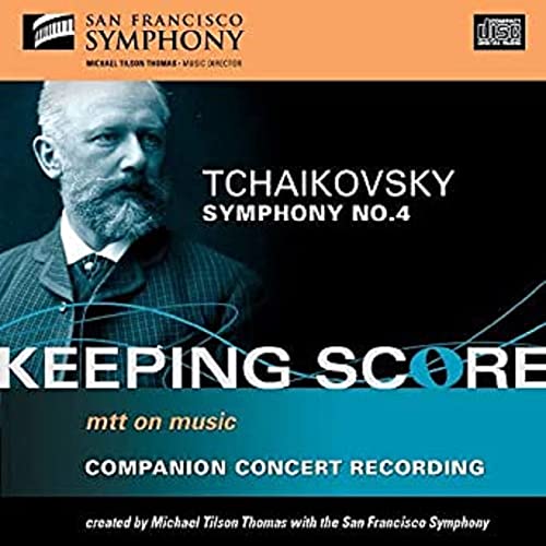CD cover: portrait of Tchaikovsky with "Symphony No. 4" title text.