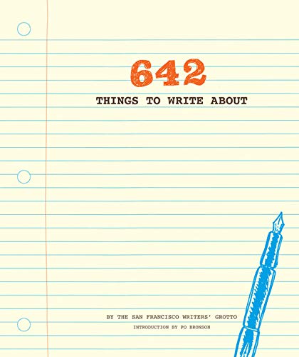 Book cover with “642 Things To Write About” title and a fountain pen.