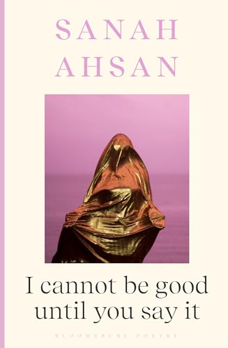 Book cover with a figure draped in gold fabric against a purple sky.