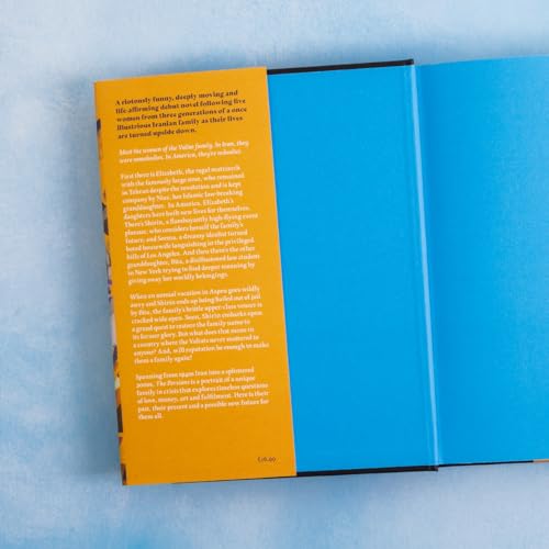 Open book, "The Persians," with orange and blue cover details.