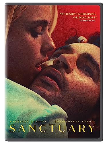 DVD cover for "Sanctuary" featuring two people in a close embrace.