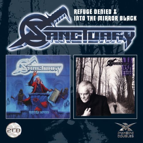 "Sanctuary double CD album cover featuring two distinct album artworks and band logo."