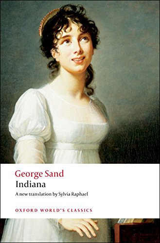 Book cover: "Indiana" by George Sand, featuring a portrait of a woman.
