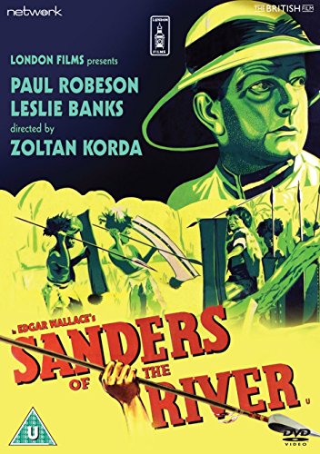 DVD cover art for Sanders of the River featuring a man in a pith helmet.