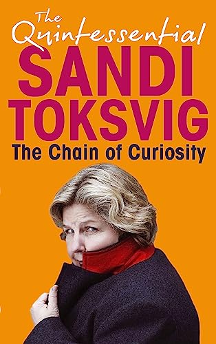 Book cover featuring Sandi Toksvig in a red coat, orange background.