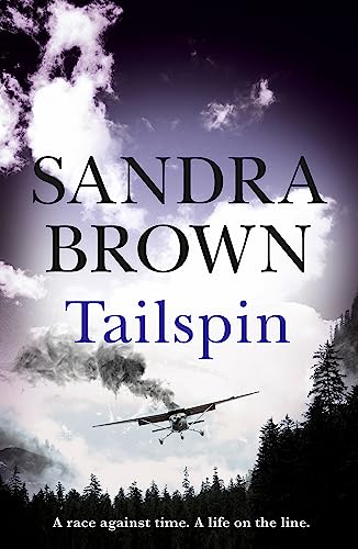 Book cover for "Tailspin" by Sandra Brown, featuring a small airplane.