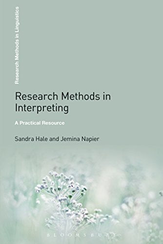 Book cover: “Research Methods in Interpreting” with floral image.