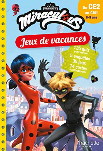 “Miraculous” activity book cover with Ladybug, Cat Noir, and the Eiffel Tower.