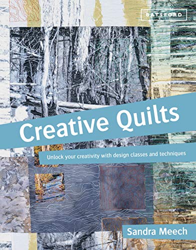 Book cover: "Creative Quilts" featuring textured fabric art and design.