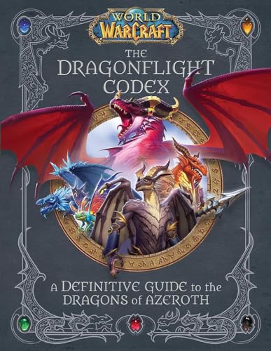 Book cover featuring colorful dragons from World of Warcraft: Dragonflight.