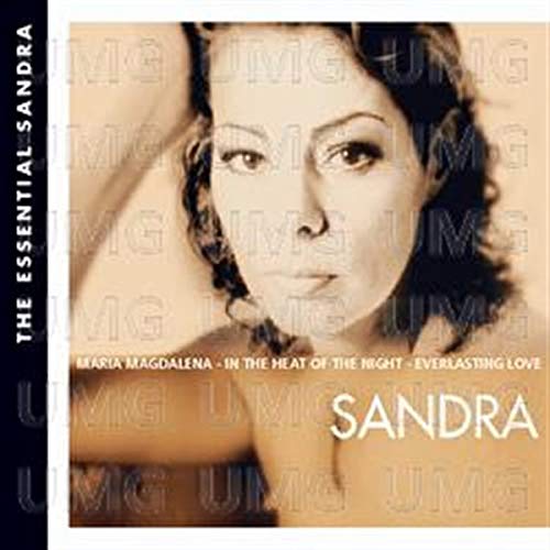 CD cover for Sandra’s “The Essential” album, featuring a portrait of the artist.