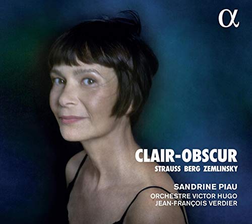 CD cover featuring portrait of Sandrine Piau, with album title “Clair-Obscur”.