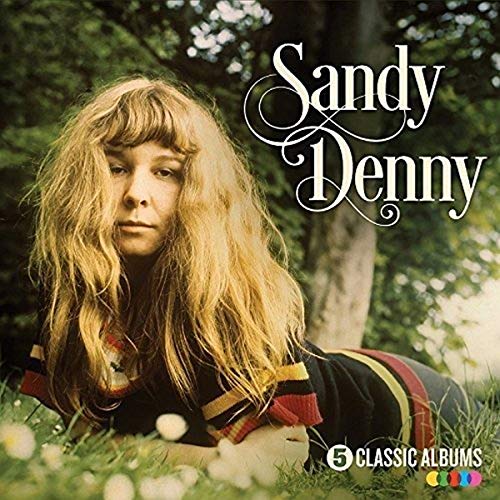 Sandy Denny album cover with a portrait of the singer in grass.