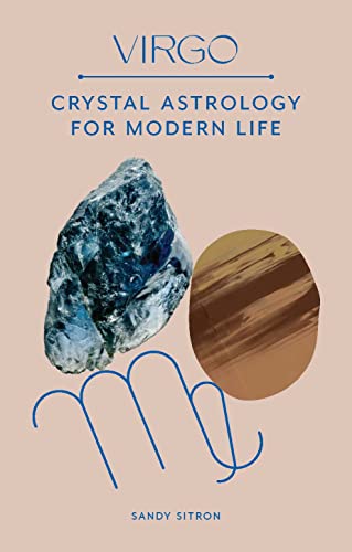 Book cover for "Virgo" featuring a crystal, glyph, and earthy tones.