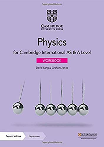 Physics workbook cover with pendulum illustration, Cambridge University Press logo.