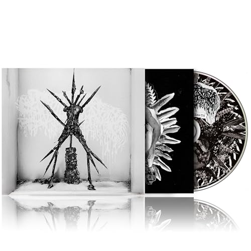 Black and white CD case and disc with a thorny, humanoid figure.