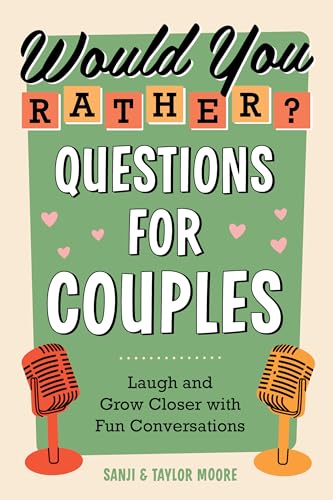 Book cover with colorful text, microphones, and hearts, titled "Would You Rather?".