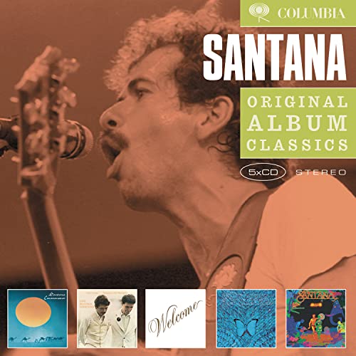 Santana “Original Album Classics” 5xCD cover featuring Carlos Santana performing.