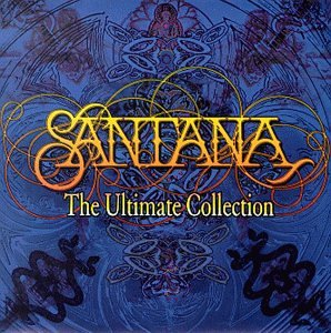 CD cover for Santana’s “The Ultimate Collection” with ornate, swirling artwork.