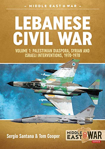 Book cover: “Lebanese Civil War” with image of Israeli fighter jets.