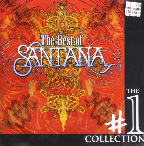 CD cover for Santana’s “The Best Of Santana” with ornate, fiery artwork.