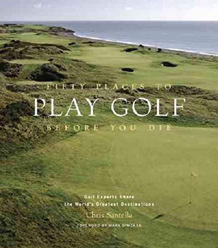 Book cover featuring a coastal golf course with green fairways and blue sea.