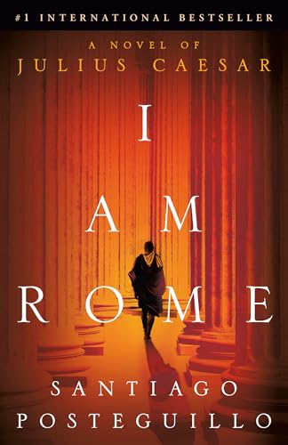 Book cover for “I Am Rome” featuring a figure among Roman columns.