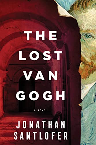 Book cover showing a dark hallway torn away to reveal a Van Gogh portrait.