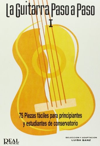 Book cover: yellow guitar illustration with title "La Guitarra Paso a Paso".
