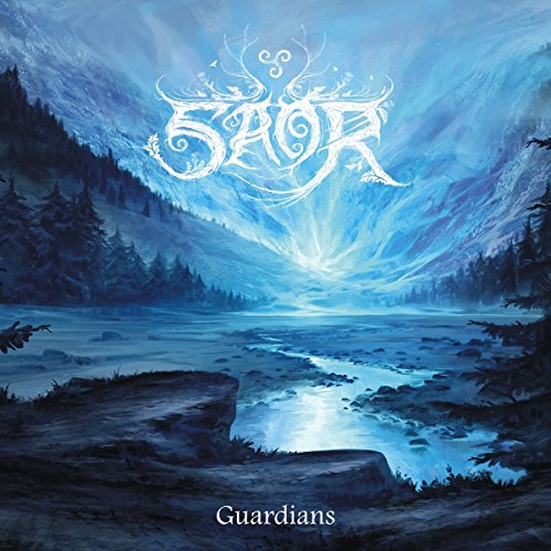 Album cover for Saor’s “Guardians” featuring a misty, mountainous landscape.