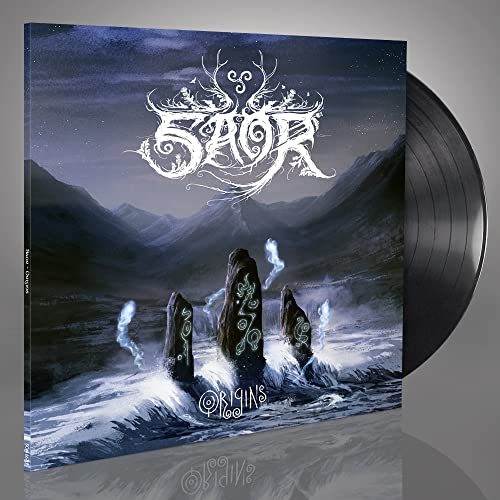 Vinyl record for Saor's "Origins" album with a mountainous landscape cover.