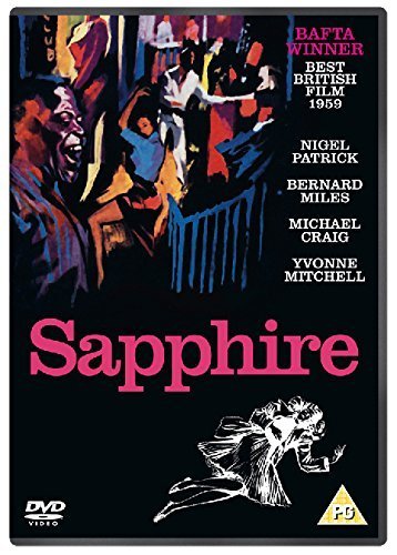DVD cover for the film Sapphire featuring a dark illustration and cast names.