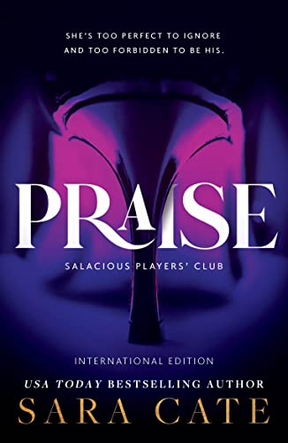 Book cover for "Praise" with a glowing mask and bold title.