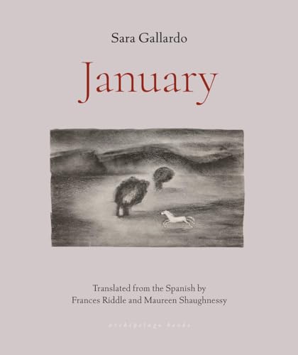 Book cover: "January" by Sara Gallardo, with grayscale animal illustration.