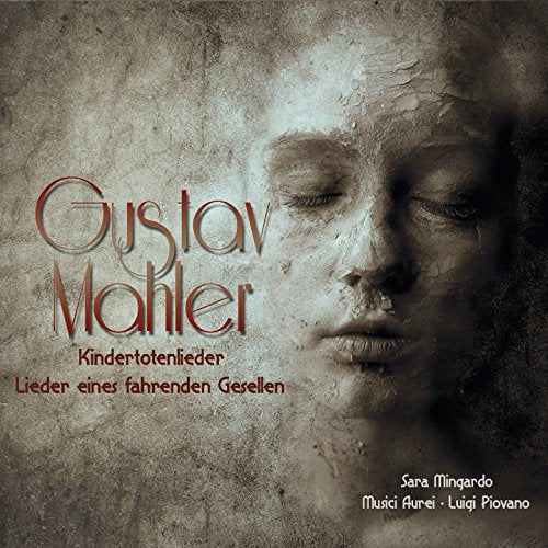 CD cover for Mahler’s Kindertotenlieder featuring a textured, faded portrait.