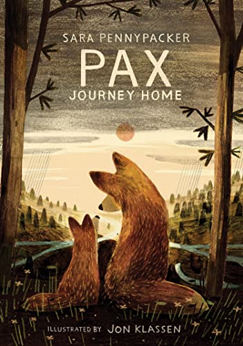 Book cover: fox and badger silhouetted against a sunset landscape.